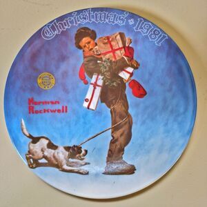 Norman Rockwell Collector Plate "Wrapped Up in Christmas" 1981 Rockwell Classic